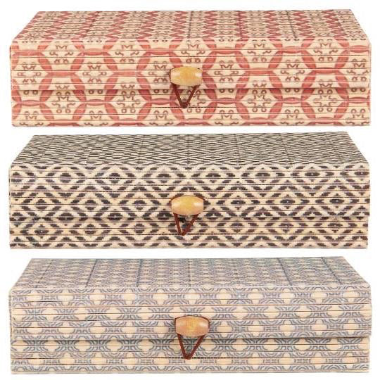 Æskesæt 3 stk. med mønster