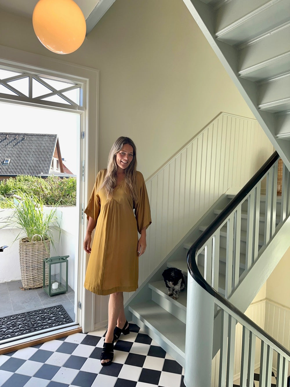 Mille kjole med bindebånd