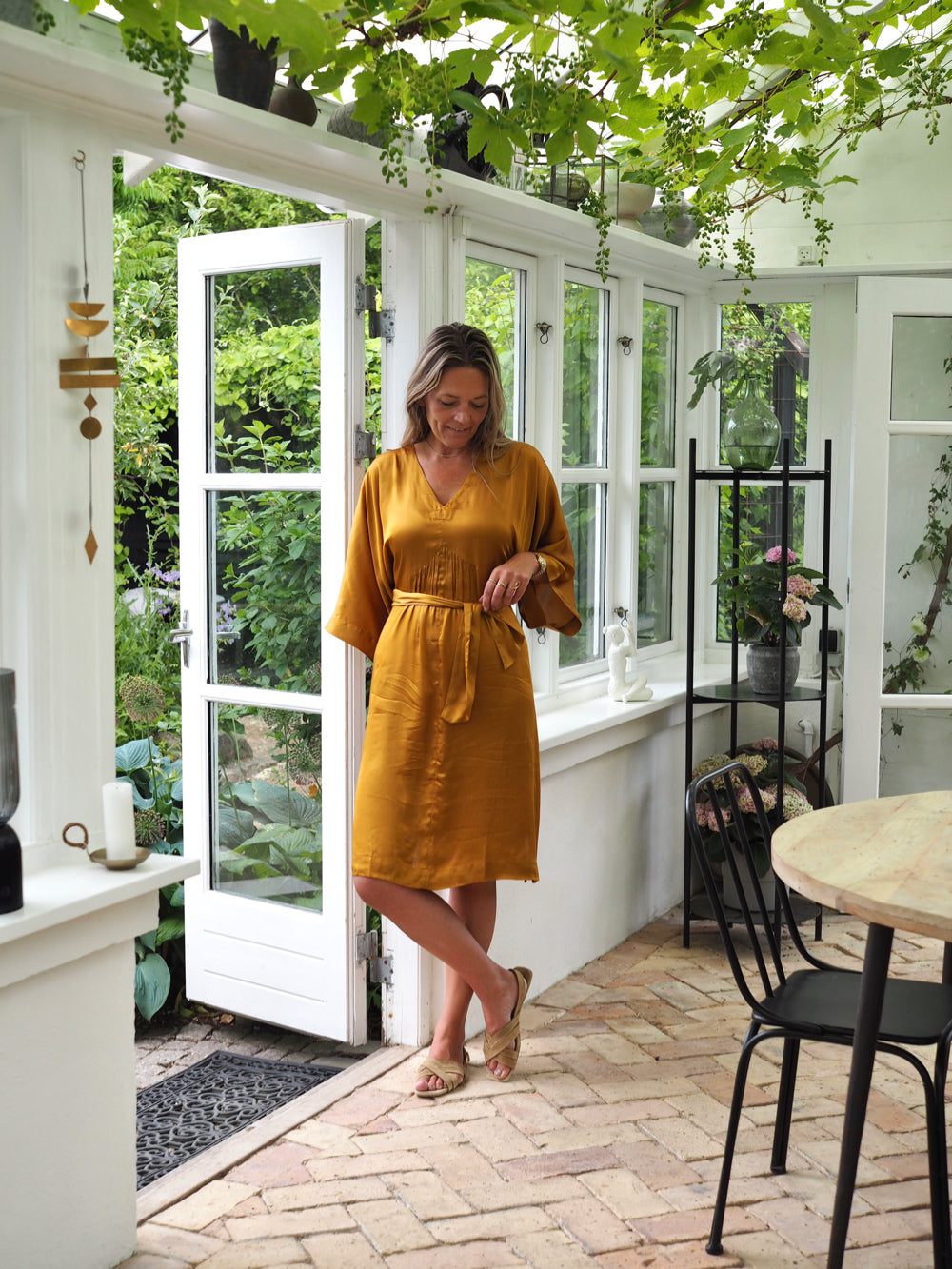 Mille kjole med bindebånd