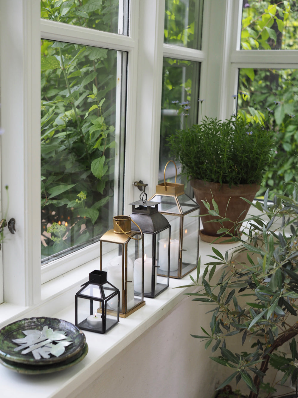 Lanterne, antik messing