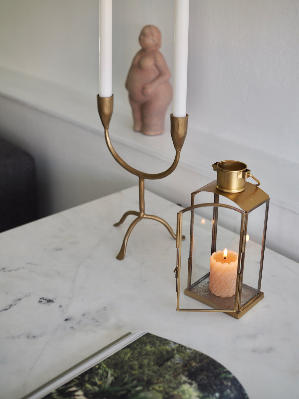 Lanterne, antik messing