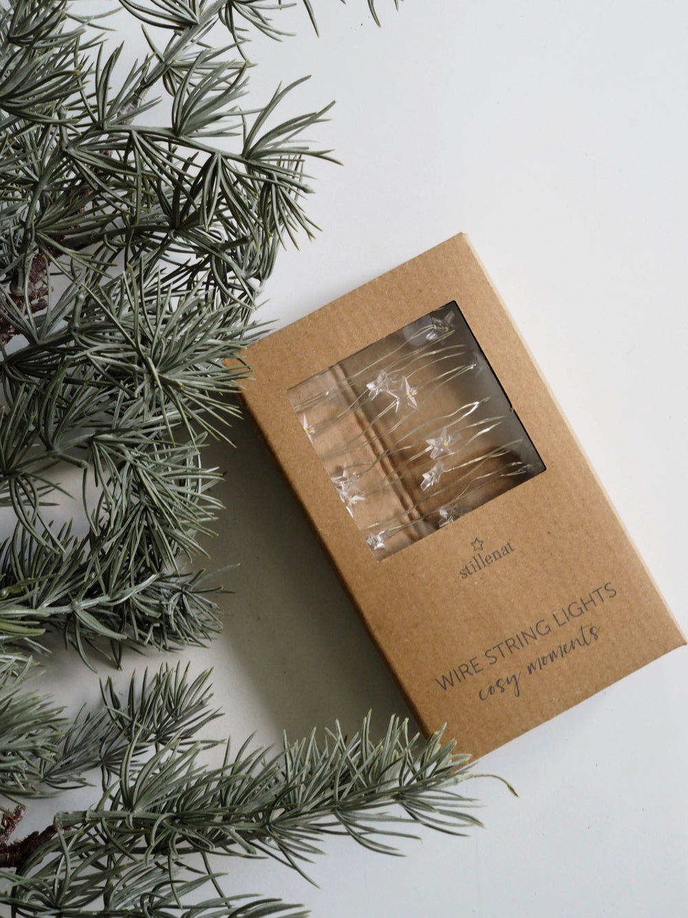 Lyskæde med 50 stjerner med timer