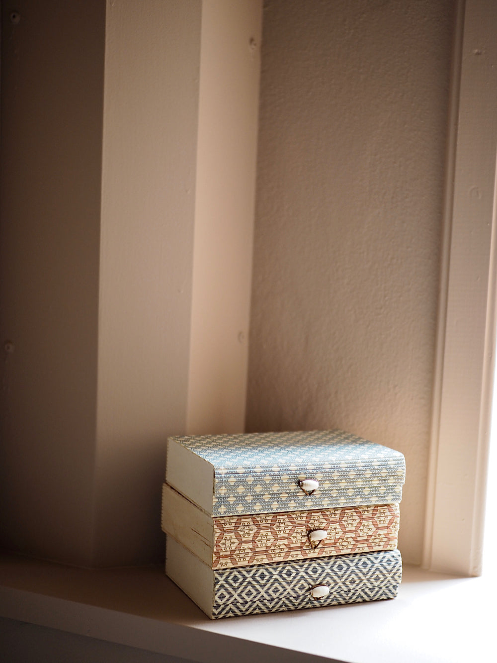 Æskesæt 3 stk. med mønster