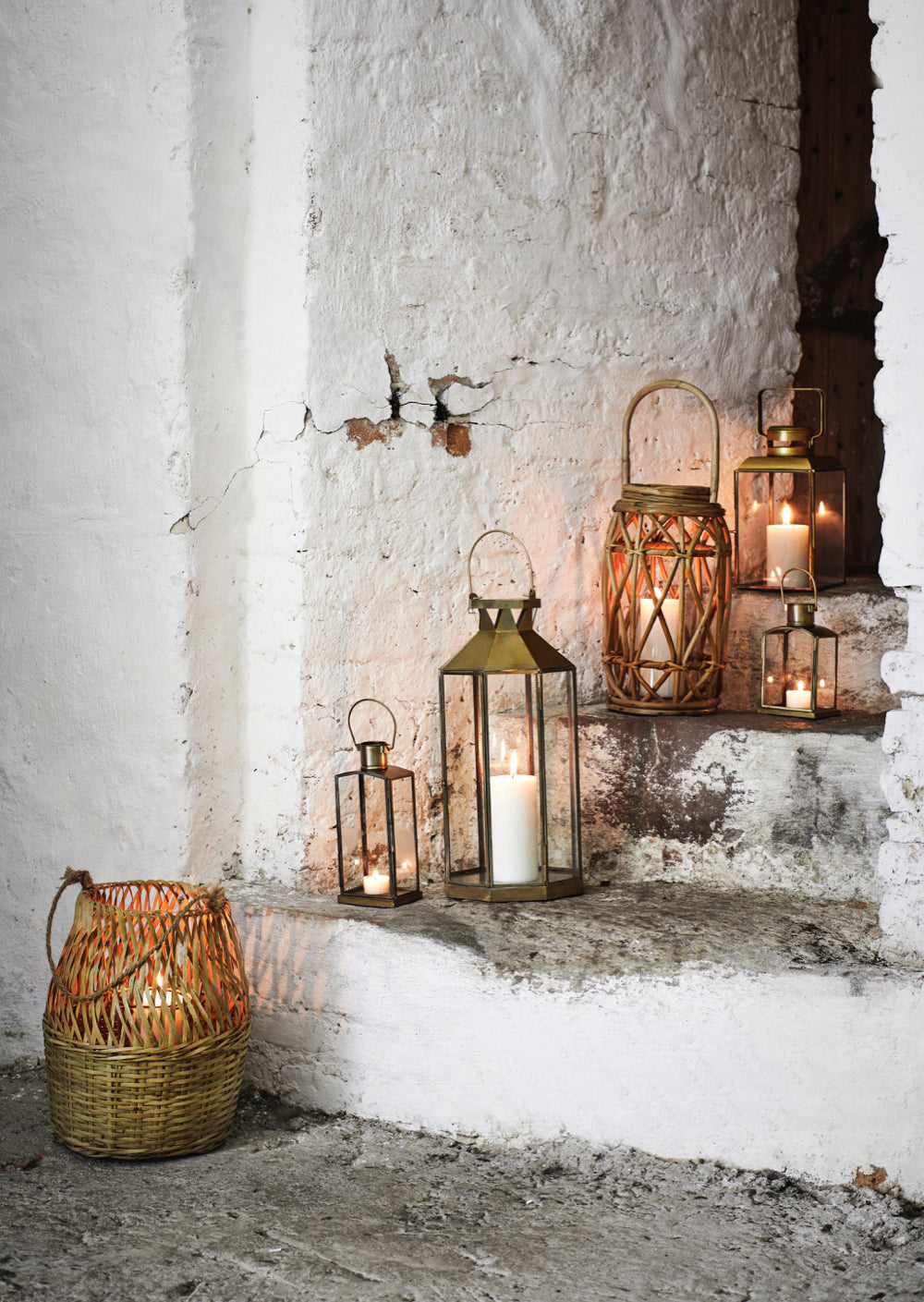 Lanterne, antik messing