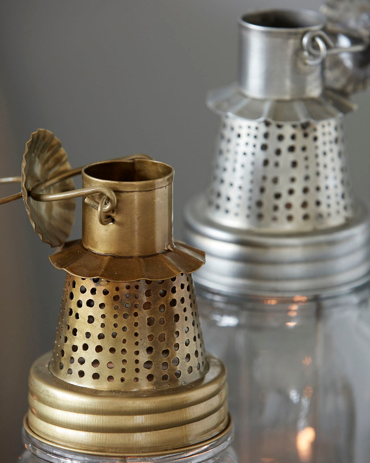 Lanterne med messing look, lille model