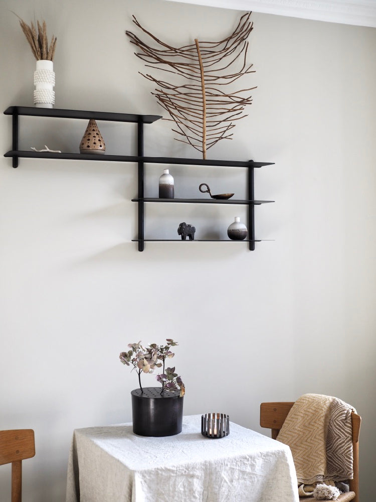 Gul-brun plaid af genanvendt bomuld