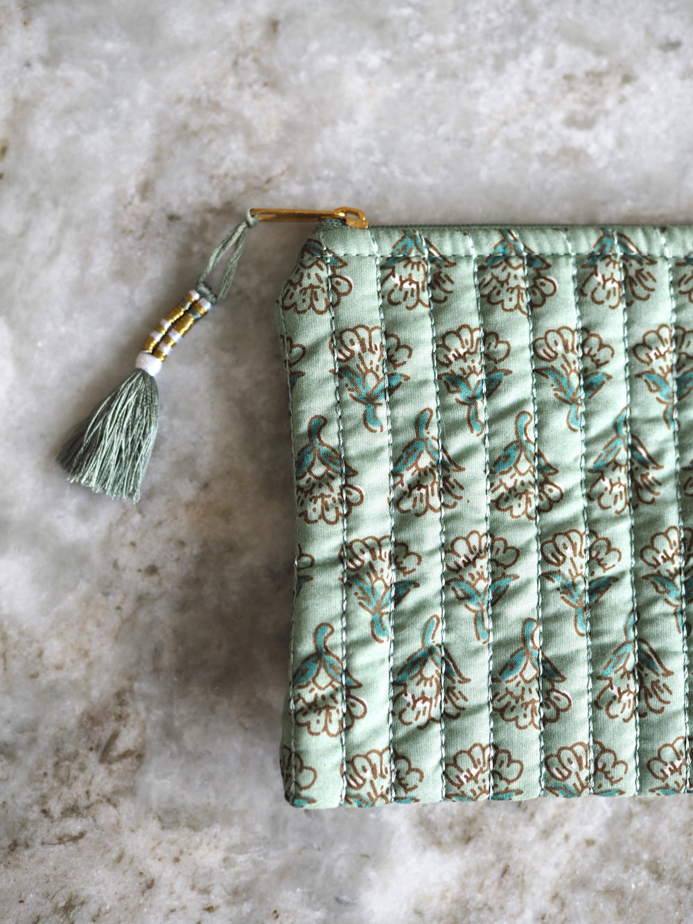Grøn pung med mønster