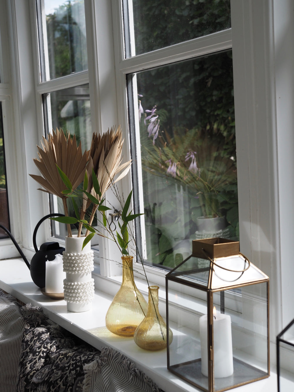 Stor gul glasvase af genbrugsglas