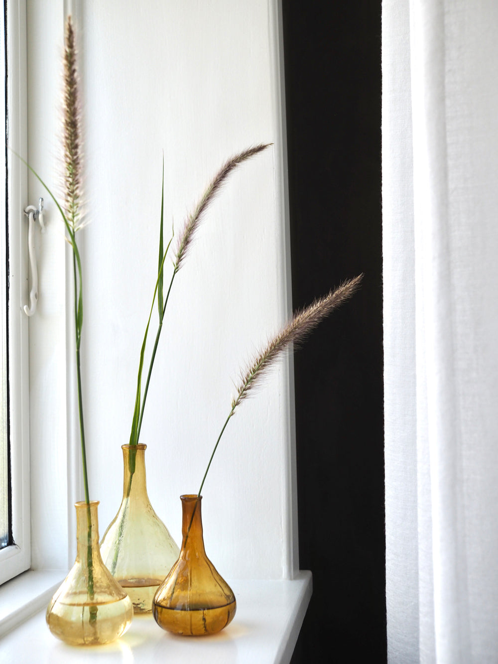 lille ravfarvet glasvase