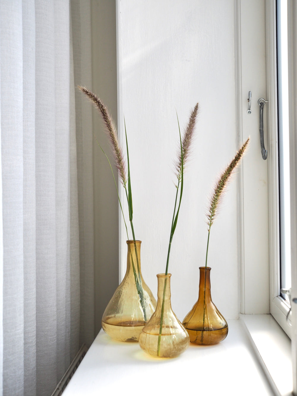 Stor gul glasvase af genbrugsglas