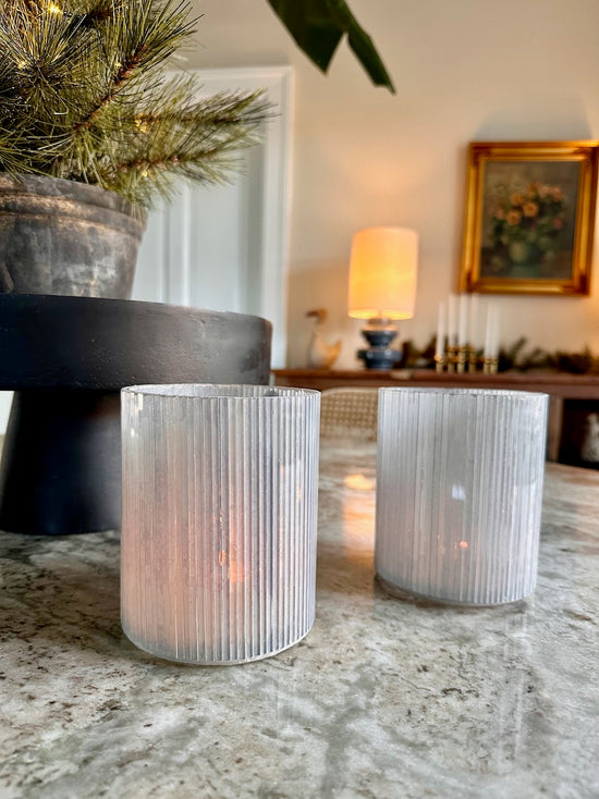 Fyrfadsstage frostgrå