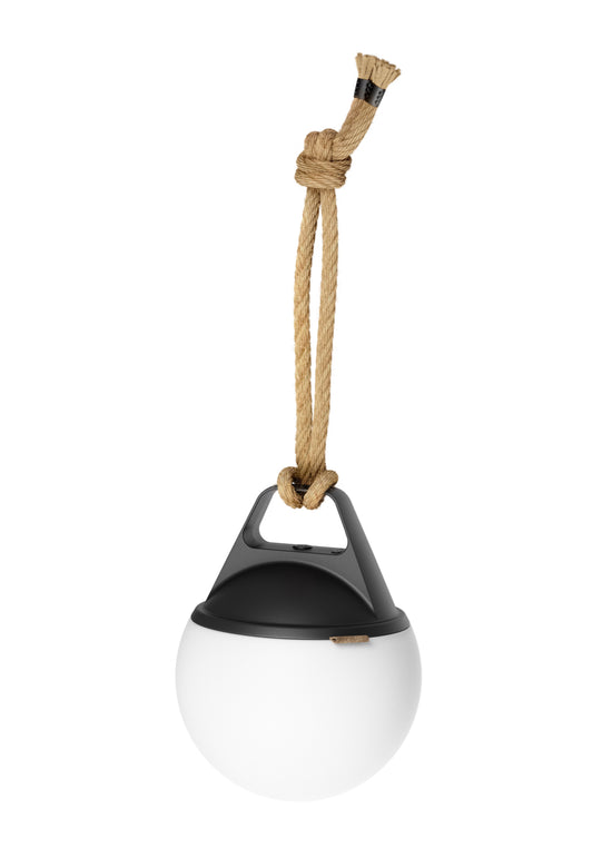 Transportabel lampe med pulverlakeret sort stander
