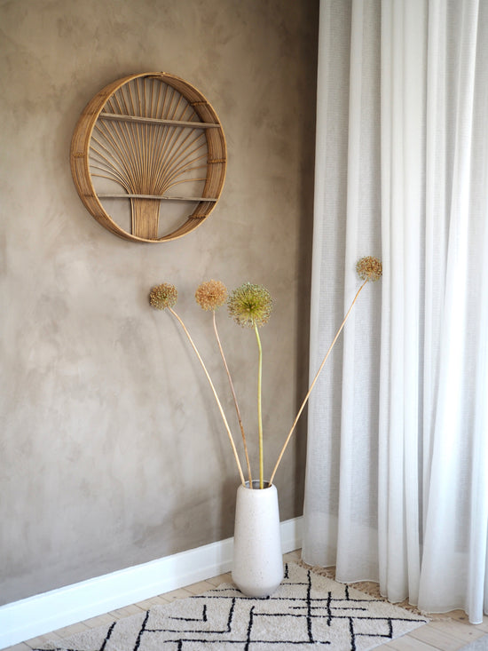 Rund rattan hylde