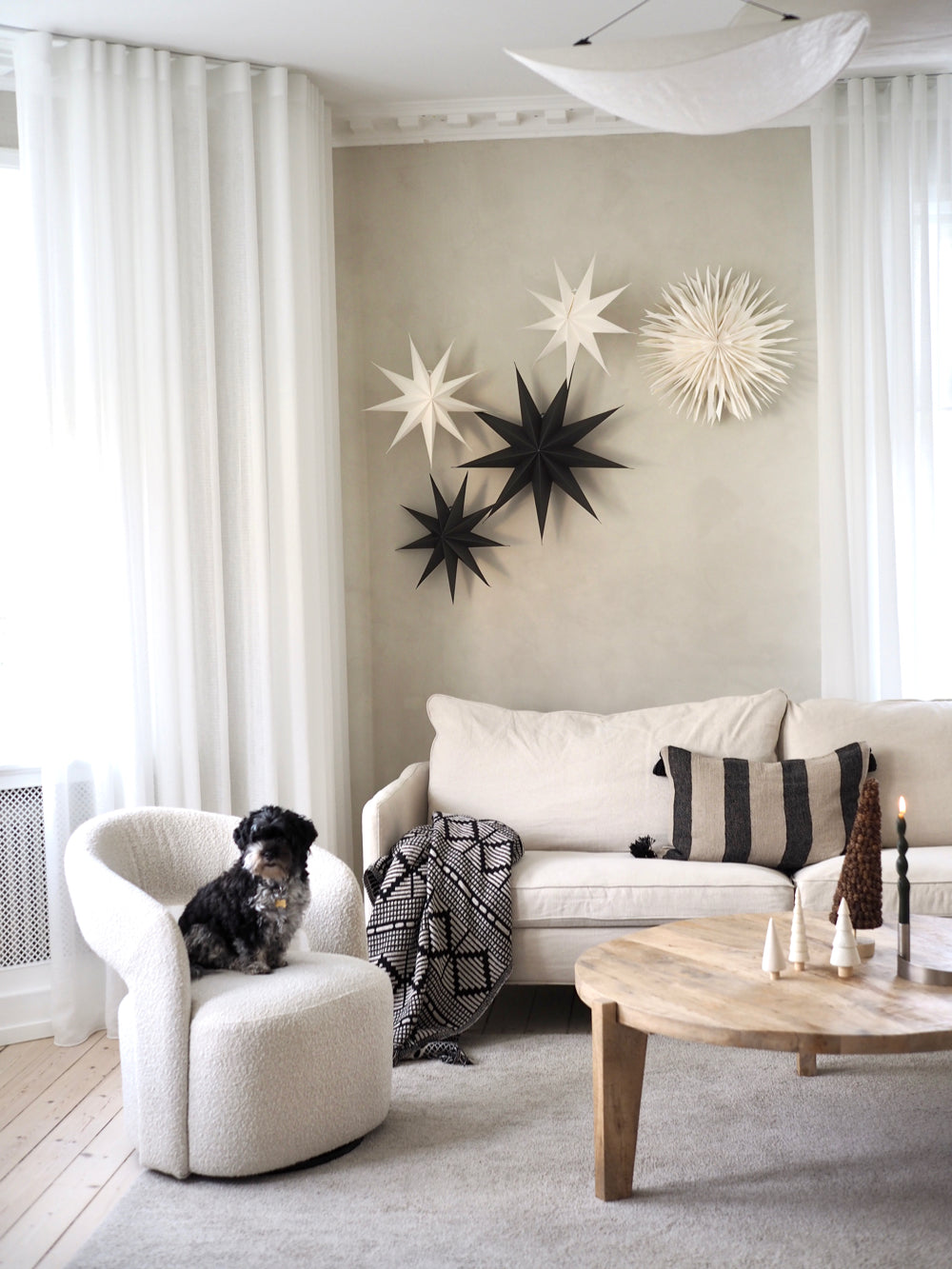 Mørke brun stjerne, 45 cm